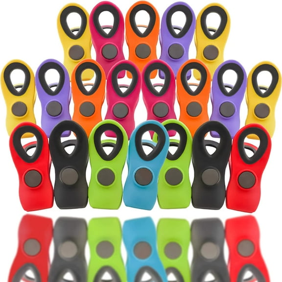 16 Pieces Chip Clips, Multi-Color Food Bag Clips, Magnetic Clips, Chip Bag Clips, Food Clips, Fun Fridge Clips for Food Storage
