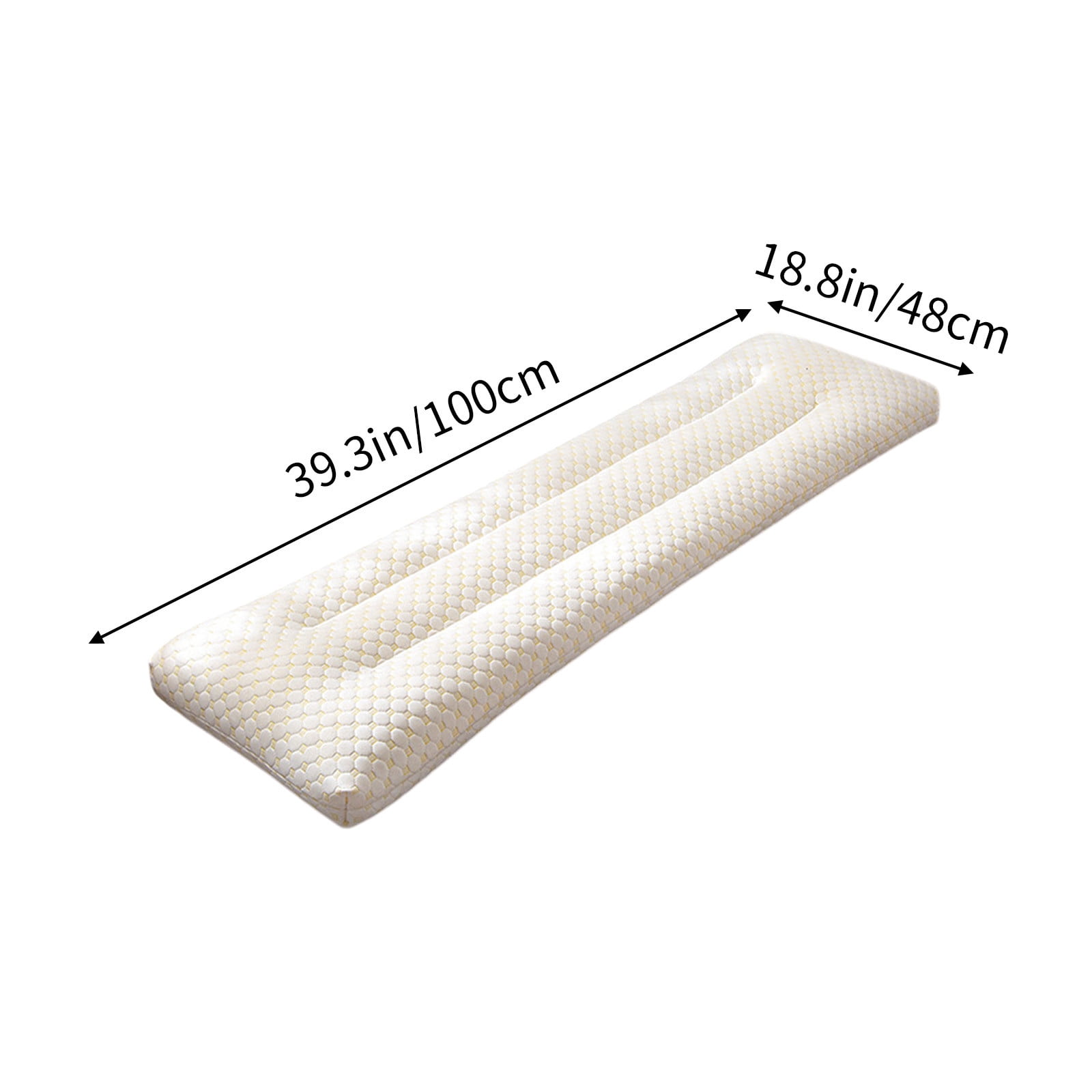 YFGEFTR Long Body Pillow Core, No Deformation Cervical Protection Pillow, Ergonomically Designed, Ideal for Spine and Neck Support, for Couples Sleeping, Home Bedroom Use and All Season Comfort
