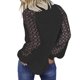 thumbnail image 4 of Pntutb Mujer Impreso Camiseta Suelta Encaje Manga Larga Blusa Cuello Redondo Casual tops Pntutb Pntutb-1798, 4 of 5