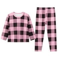 thumbnail image 1 of WEAIXIMIUNG Ensemble de Pyjamas d'Hiver à Carreaux pour Enfants Garçons Filles 8-9 Ans, 1 of 3