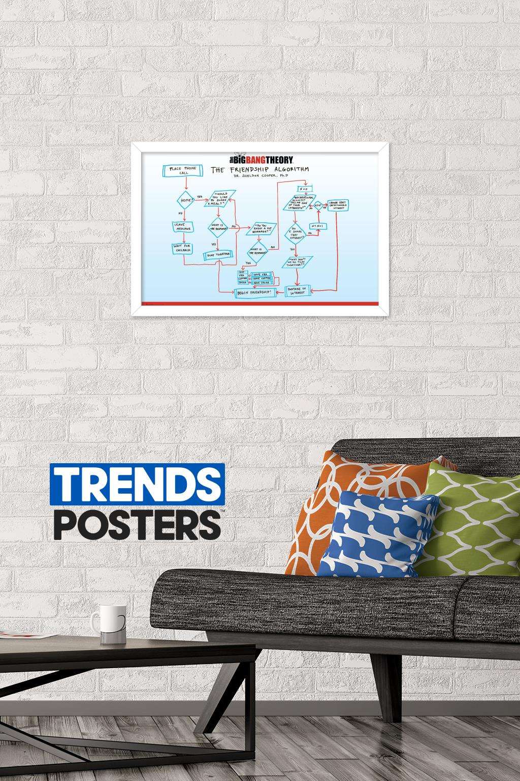 The Big Bang Theory - Friendship Wall Poster, 14.725" x 22.375", Framed