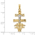 thumbnail image 2 of 14K Two Tone Gold Caravaca Cross Pendant Charm, 2 of 4