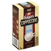 Folgers Cappuccino 2 Box Single Serve Packets, French Vanilla, 4 Count, Great For Traveling!