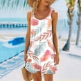 thumbnail image 2 of FVWITLYH Robe Cocktail Femme Robe de Plage Couleur Unie Sans Manches Dos Nu Camisole Mini Robe d'Été de Fête Marine,P, 2 of 5