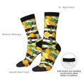 thumbnail image 6 of Honeii Orange and Lemon Print Adult Socks,Crew Socks,Casual Calf Socks,Daily Wear Socks for Men & Women, Perfect for Sports, Casual and Everyday Use, 6 of 6