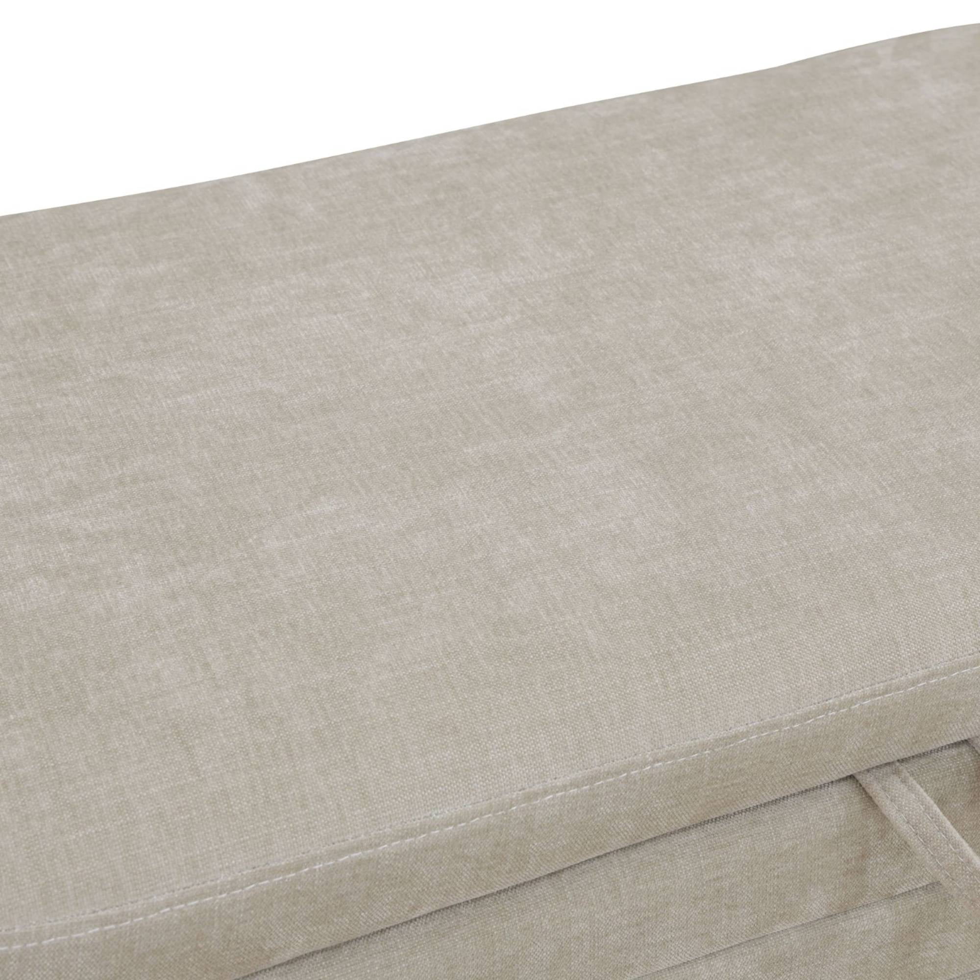 Storage Bench Modern Upholstered Ottoman Bench Window Entryway Bench for Bedroom, Living Room, Light tan