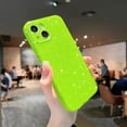 thumbnail image 4 of Compatible with iPhone 15 Plus Glitter Neon Case,Cute Bling Thin Slim Shockproof TPU Sparkly Cover for Women Girl for 15 Plus Phone Case 6.7"-Neongreen, 4 of 12