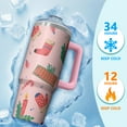 thumbnail image 4 of 30 Oz Holiday Reindeer Plaid Tumbler With Handle, Xmas Coffee Travel Mug Cup, Christmas Gift, 4 of 5