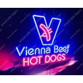 thumbnail image 2 of Queen Sense 24"x20" Vienna Beef Hot Dogs LED Sign Light Neon Signs With Dimmer Party Home Wall Decor Lights W124VBHD-XLED, 2 of 4