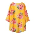 thumbnail image 2 of Zando Bathing Suit Cover Ups for Women Floral Kimono Cardigans for Women Loose Chiffon Beach Coverup B Flowers Yellow S, 2 of 4