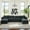 Black-Gray + Polyester + 6 Seat + American Design, variant on SOULART 110" Modular Sectional Sofa, Black U Shaped Cloud Couches For Living Room, Cloud Couch Sectional With Double Cushion Sleeper Chaise