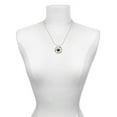 thumbnail image 3 of Delight Jewelry Two-tone Black Round Spinner Live Ring Charm Necklace, 18", 3 of 4