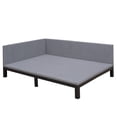 thumbnail image 3 of Upholstered Daybed/Sofa Bed with Mid-Century Modern Design and Sturdy Frame, Wood Slat Support, Living Room Sofa Bed Linen Bed for Bedroom Guest Room(Gray-Full), 3 of 8