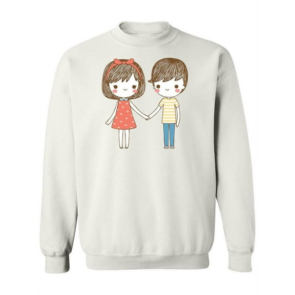 Cute Couple Holding Hands. Sweatshirt Women -Image by Shutterstock, Female 4X-Large