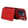 thumbnail image 3 of Shell For iPhone 14 Pro,Ring Kickstand Card Bag Leather+TPU Phone Case with Shoulder Strap, 3 of 5