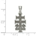 thumbnail image 2 of Sterling Silver Antiqued Caravaca Double Cross w/Angels Crucifix Pendant, 2 of 2