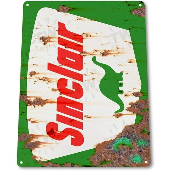 TIN Sign Sinclair Gas Rt Dino Oil Metal Station Garage Auto Shop Shed A609 Iron Painting 8X12 INCH Vintage Signs