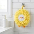 thumbnail image 2 of Unique Bargains Cute Sheep Animal Chenille Soft Hanging Hand Towel Yellow 6" x 6", 2 of 7