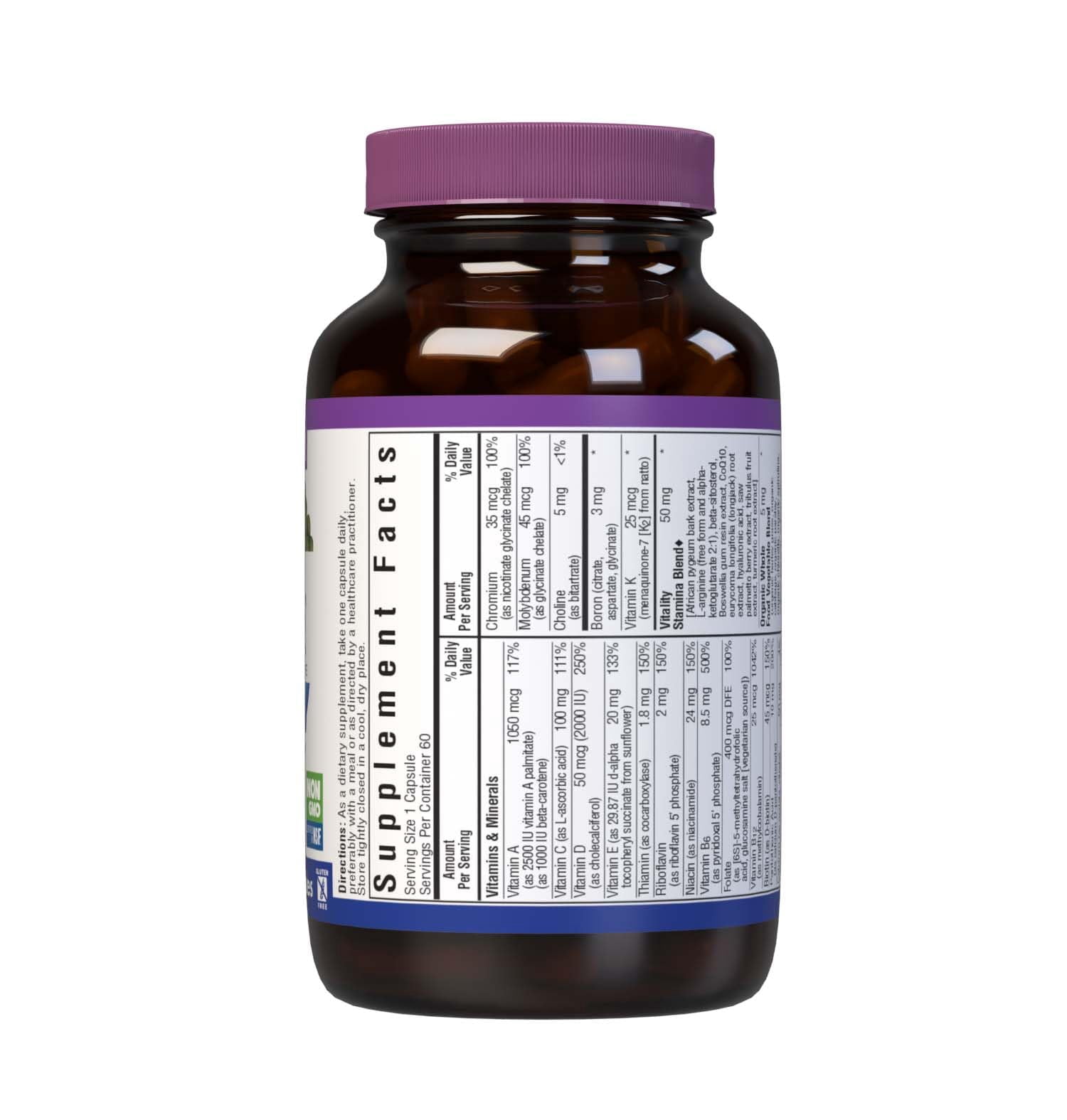 Bluebonnet Mens' ONE 40+ Whole Food-Based Multiple, Men Multivitamin for Men 40+, 60 Days