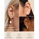 thumbnail image 4 of LOLIAS Set de 15 pares de aretes planos con baño de oro de 14K, 4 of 9