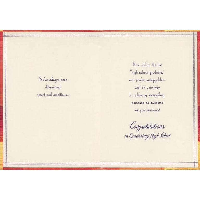 high school grad card Proud of You Graduation Printable Congratulations Graduate Greeting Card Gift Idea for Senior or College Digital File Printed On Premium 16Pt Thick Cardstock With A Matte Finish Graduation Card Ideas to Congratulate