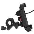thumbnail image 3 of Soporte para teléfono para manillar de motocicleta, 4 garras, ajustable, 360 °, recargable por USB, Universal, para motocicleta, ATV, UTV, 3 of 8