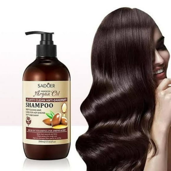 Shampoo PARA CABELLO Morocco Argán Oil SADOER 500ml CONTROL de caida CASPA Y repara