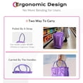 thumbnail image 5 of Byootique 20" Rolling Tote Bag Grocery Bag on Wheels Shopping Trolley DuskViolet, 5 of 11