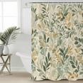 thumbnail image 2 of Sage Green Yellow Botanical Shower Curtains for Bathroom Waterproof Fabric Bath Curtains Decor Bath Tub Curtain Spring Summer Vintage Decorative Shower Curtain Sets with 12 Hooks, 72x72 Inch, 2 of 6