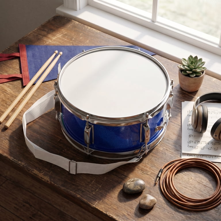 Nlittop Abody 12-Inch Snare Drum with Sticks and Strap photo 2