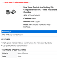 thumbnail image 2 of Rear Upper Control Arm Bushing Kit - Compatible with 1993 - 1998 Jeep Grand Cherokee 1994 1995 1996 1997, 2 of 2