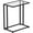 Glass, variant on Tempered Glass C-Table - Black Metal Frame - Sofa Side Table