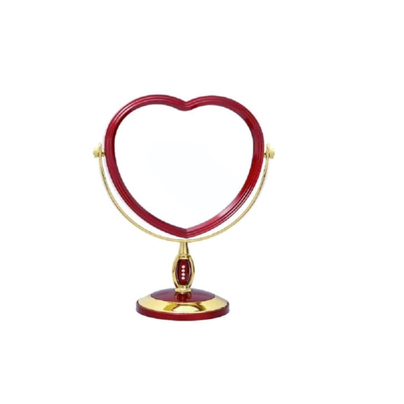 Godderr Red Double-Sided Mirror, Makeup Mirror, Wedding Mirror, High Foot Mirror