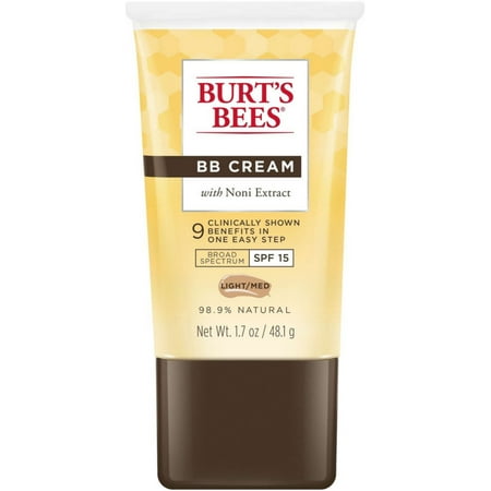 Burt's Bees BB Cream, Light/Medium Foundation, 1.7 oz, 2 Pack