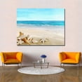 thumbnail image 6 of HFDF Canvas Wall Art Seashell Seascape Sea Beach Pictures Modern Wall Decor Gallery Canvas Wraps Giclee Print Stretched and Ready to Hang - 24x20inch Framed, 6 of 6