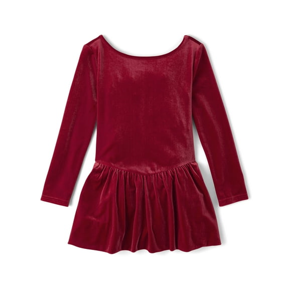 The Children's Place Girls Scoop Neck Long Sleeve Velour Bubble Dress, Sizes XS-XXL