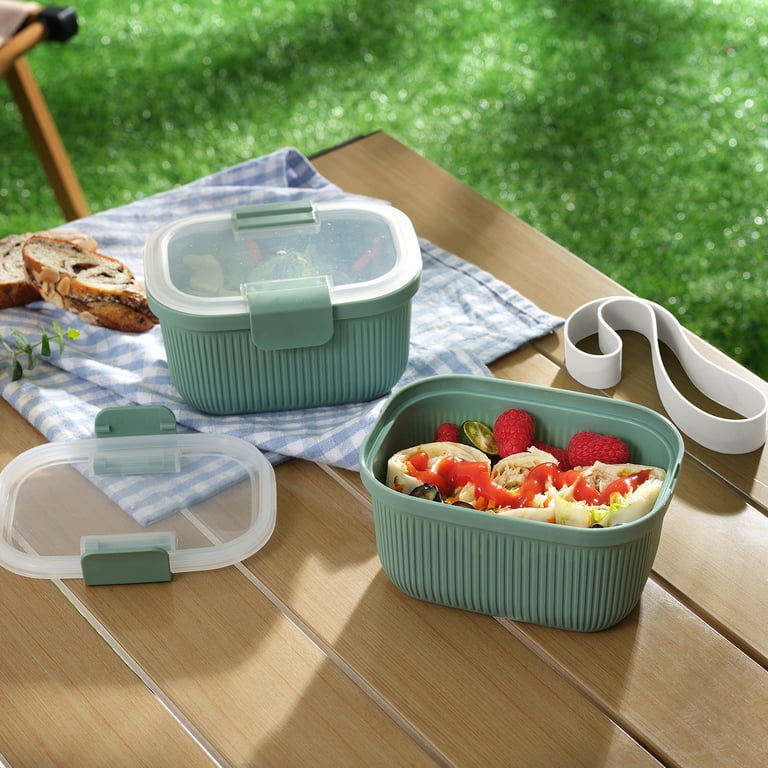 Mainstays Plastic Food Storage Bento Snack Container, Rectangle