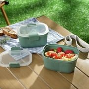 Mainstays Food Storage Snack Container, Plastic, Rectangle, Green, 19oz Capacity, Best Used for On-the-Go Snacks and Small Portions