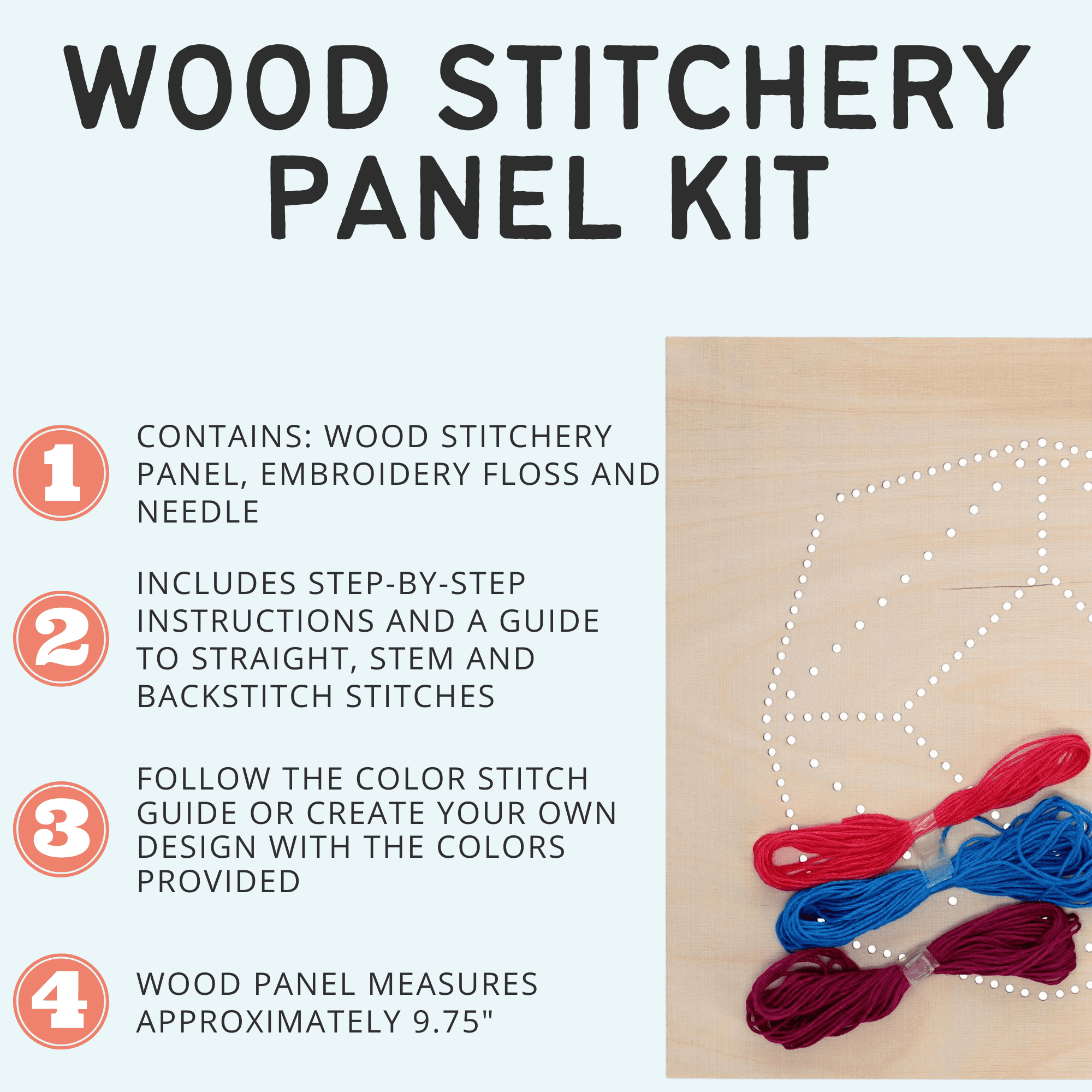 Wood Stitched String Art Kit 9.75x9.75 Spiral