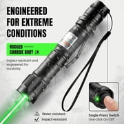 GJX High Power Green Laser Pointer | Tactical Long Range Green Laser Pointer | Single Press On/Off Tactical Lazer Pointer | Rechargeable Lazer Pointer and Carrying Case (X3)