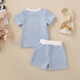 thumbnail image 2 of kaprioy Baby Boy Clothes Toddler Boy 1st Birthday Outfit One Stripe Tee and Shorts 2-Piece Toddler Boy Summer Clothes, 2 of 6