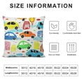 thumbnail image 6 of JRXY Cartoon Car Throw Pillow Cover Set of 2 Vehicles Pillow Cases Cushion Covers Bedroom Decor Taxi Bus Decorative Throw Pillowcases Cute Automobile White Cushion Cases White, 6 of 6