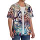 thumbnail image 2 of Fotbe Vibrant Leopard In Flowers Camisa Estampada de Manga Corta para Hombre, Casual de Verano, Estilo Playero, Sin Arrugas-Small, 2 of 5