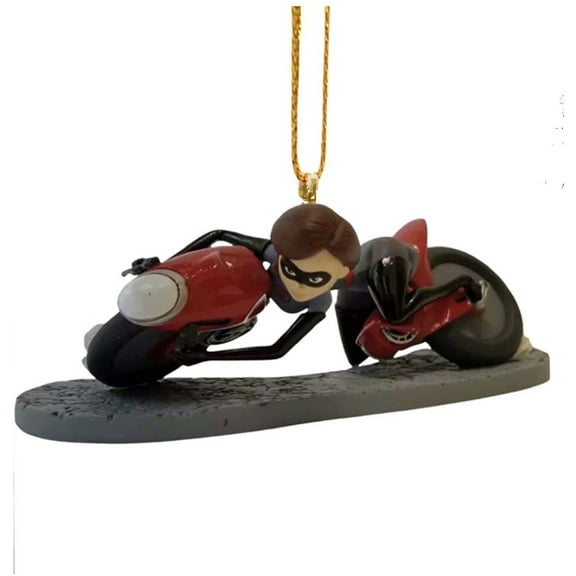 Incredibles Elastigirl Motorcycle 5” PVC Ornament Figure Figurine Charm Rare New