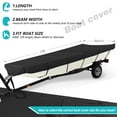 thumbnail image 3 of Genrics Boat Cover Waterproof Heavy Duty Trailerable Replacement for Jon Boat 12Ft Long and Beam Width up to 56 Inch, 3 of 5