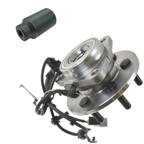 TRQ Front Hub & Bearing Driver Side w/ 32mm Socket for Dodge 4WD w/ 4 Wheel ABS BHA86535 Fits select: 1997-2004 DODGE DAKOTA, 1998-2003 DODGE DURANGO
