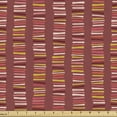 thumbnail image 1 of Abstract Sofa Upholstery Fabric by the Yard, Colorful Horizontal Short Stripes in Geometric Design on Dark Pink Background, Decorative Fabric for DIY and Home Accents, Multicolor by Ambesonne, 1 of 5
