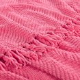 thumbnail image 4 of Home Soft Things Reversible Tweed Throw Blanket, Super Soft & Cozy - Camellia Rose, 50x60", 4 of 8
