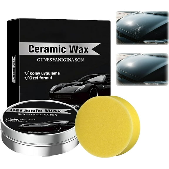 Wax Polish Kit  – High-Gloss Paint Protection with Scratch-Filling Formula, Long-Lasting Hydrophobic Coating for Cars, Trucks & Motorcycles(1pcs-L)