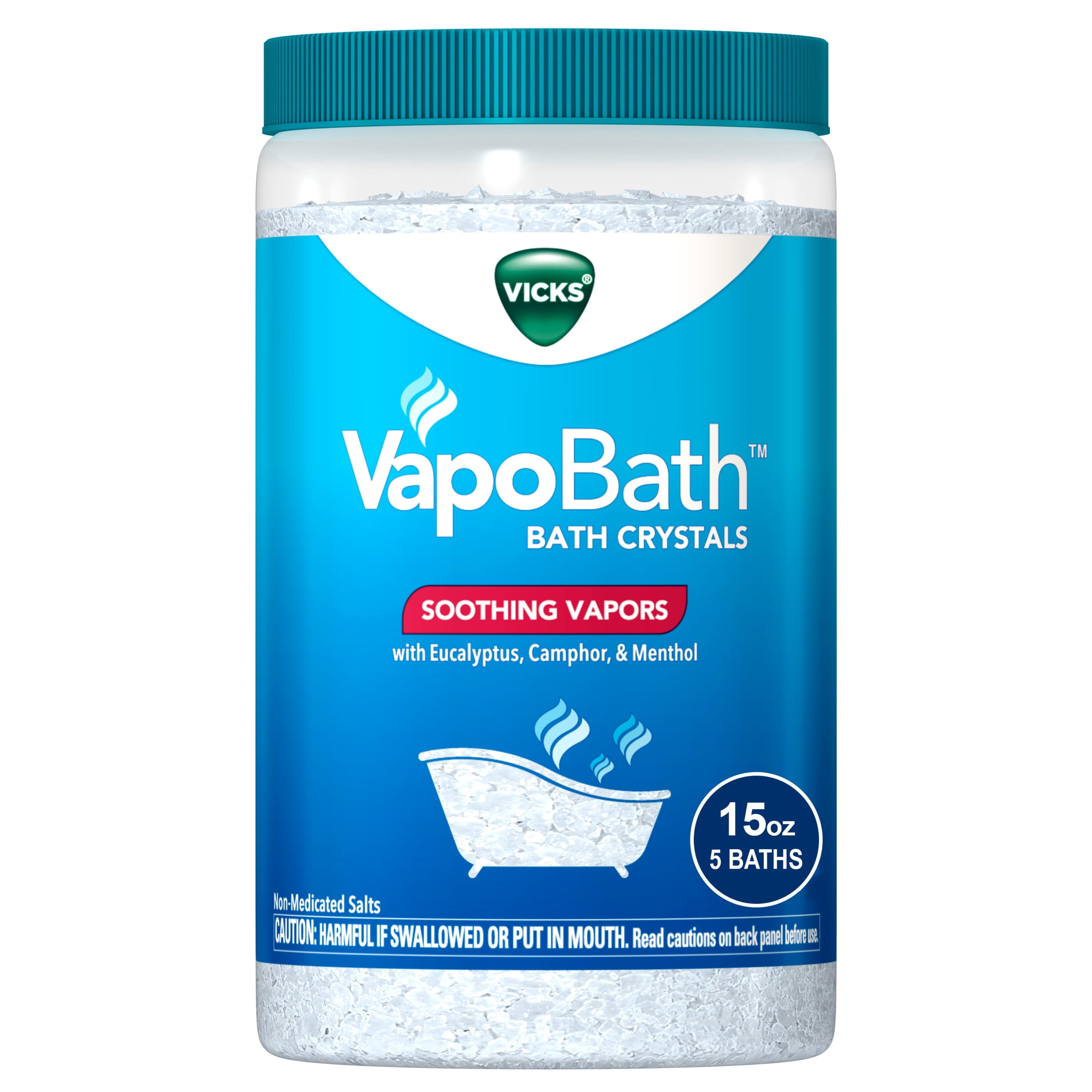 Vicks, Bath Crystals, 36 oz, Soothing Bath Solution with Vicks